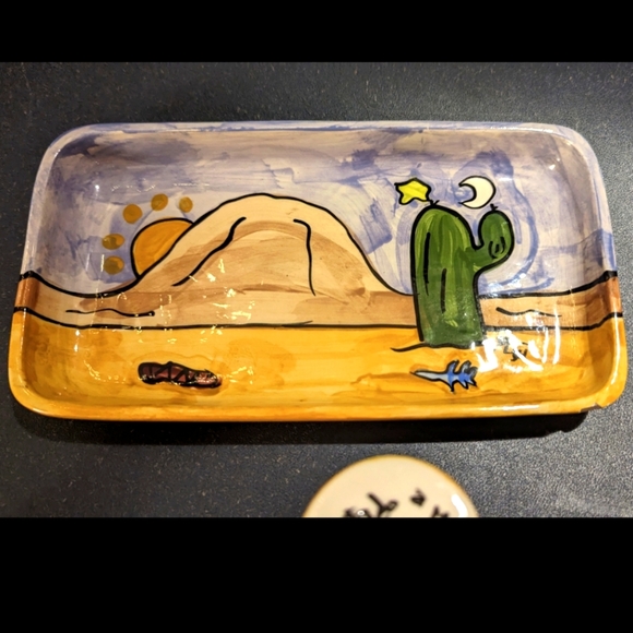 Vintage Hand painted Mexican Tequila Tray Set - Picture 5 of 6